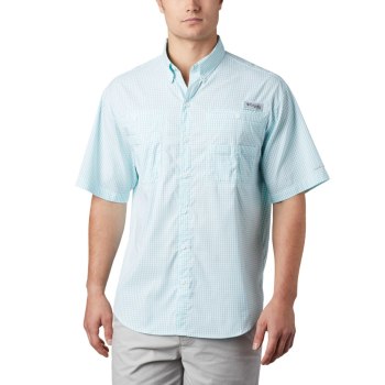 Columbia Overhemd Heren, PFG Super Tamiami Short Sleeve LichtTurquoise, 35SEWUZOQ